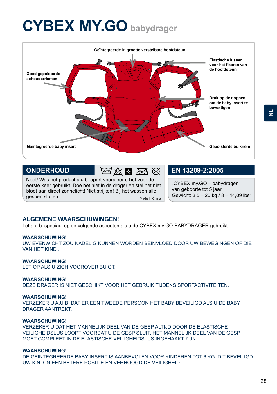 Cybex my.go, Babydrager | Cybex MY.GO User Manual | Page 33 / 61