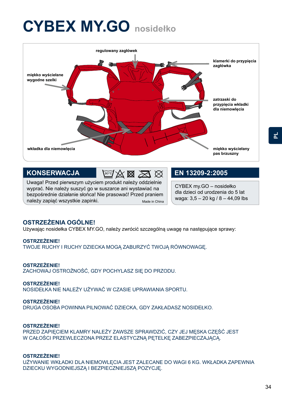 Cybex my.go, Nosidełko | Cybex MY.GO User Manual | Page 39 / 61