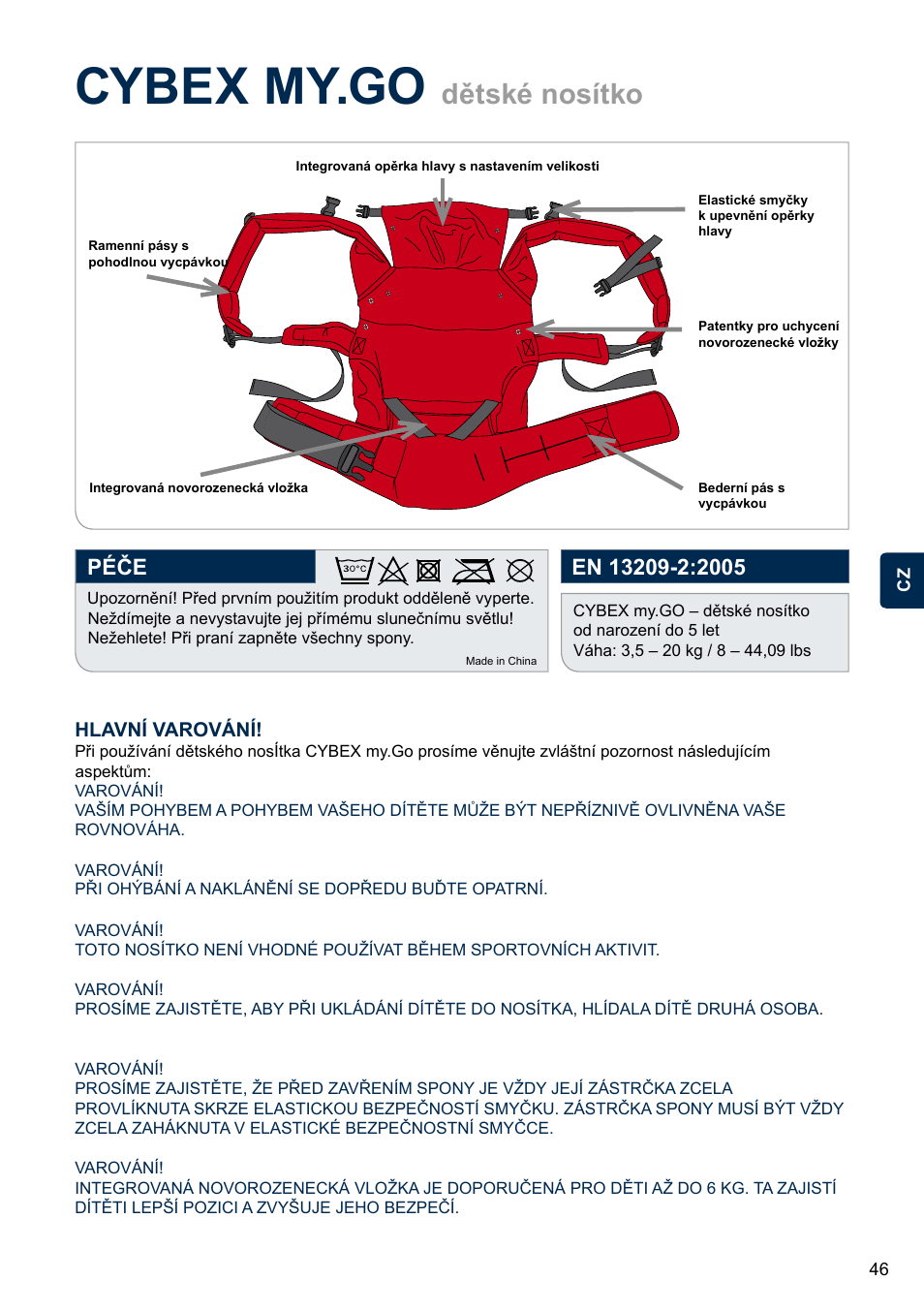 Cybex my.go, Dětské nosítko | Cybex MY.GO User Manual | Page 51 / 61