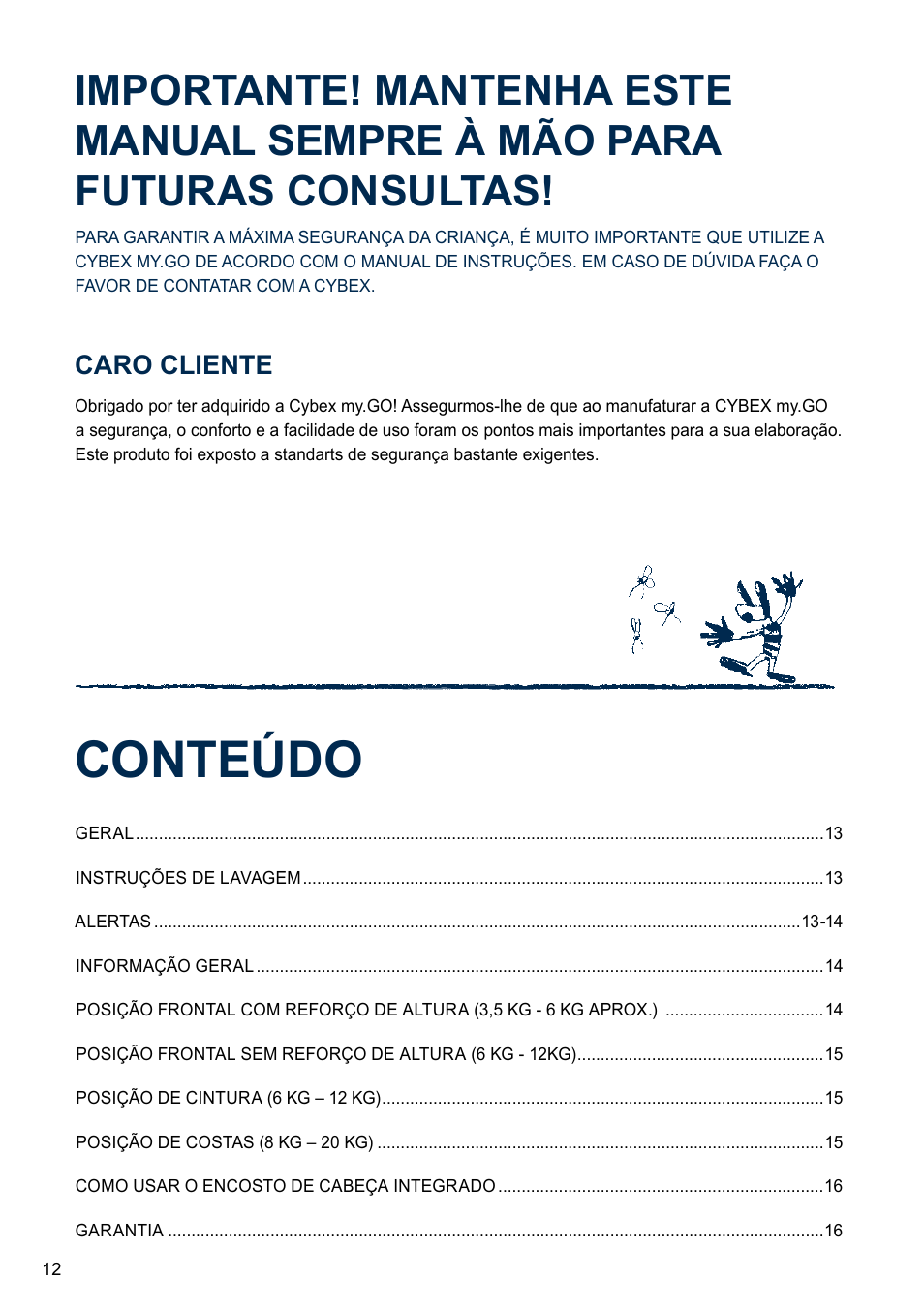 Conteúdo | Cybex MY.GO User Manual | Page 12 / 60