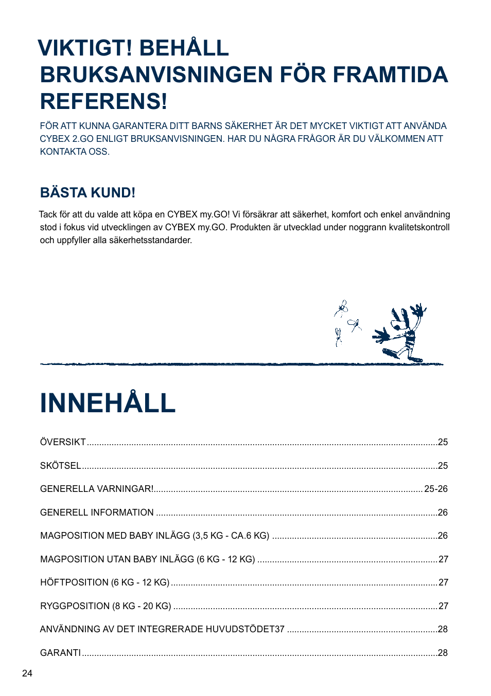 Innehåll | Cybex MY.GO User Manual | Page 24 / 60