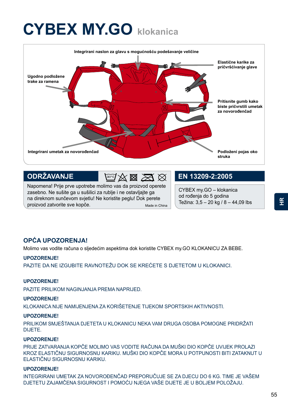Cybex my.go, Klokanica | Cybex MY.GO User Manual | Page 55 / 60