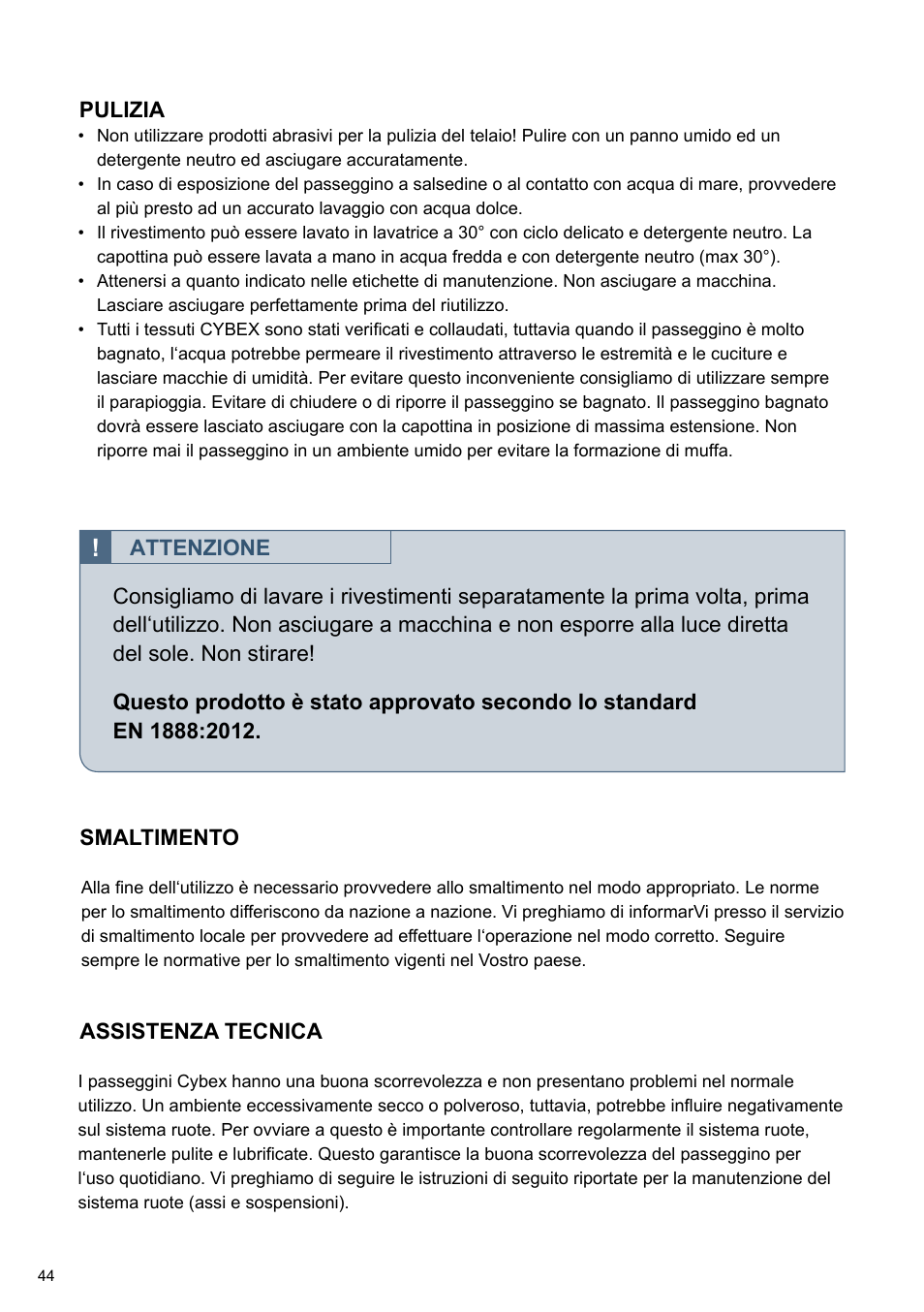 Cybex TWINYX User Manual | Page 44 / 168