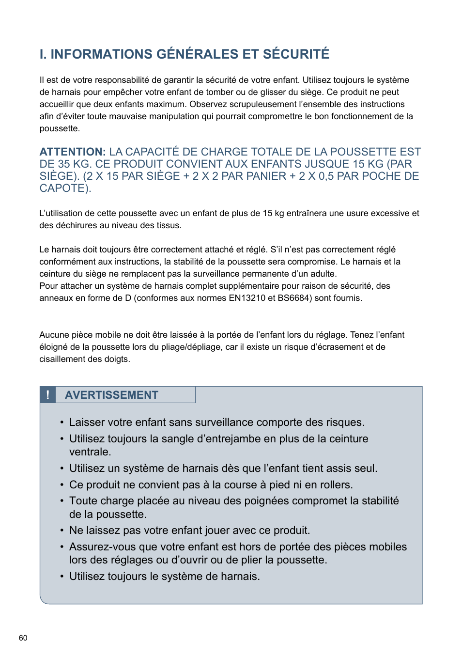 I. informations générales et sécurité | Cybex TWINYX User Manual | Page 60 / 168