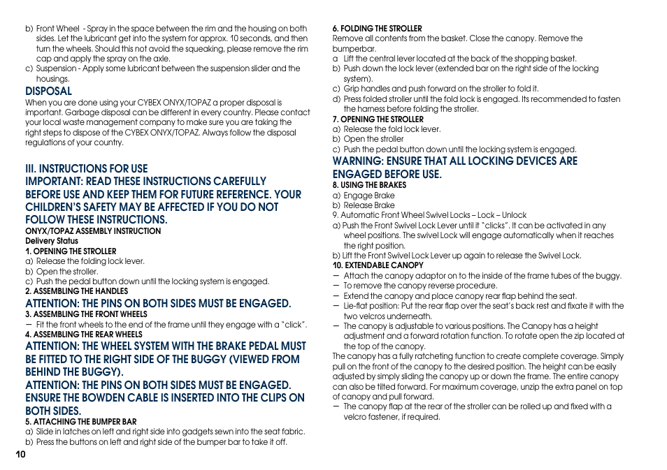 Cybex TOPAZ User Manual | Page 18 / 68