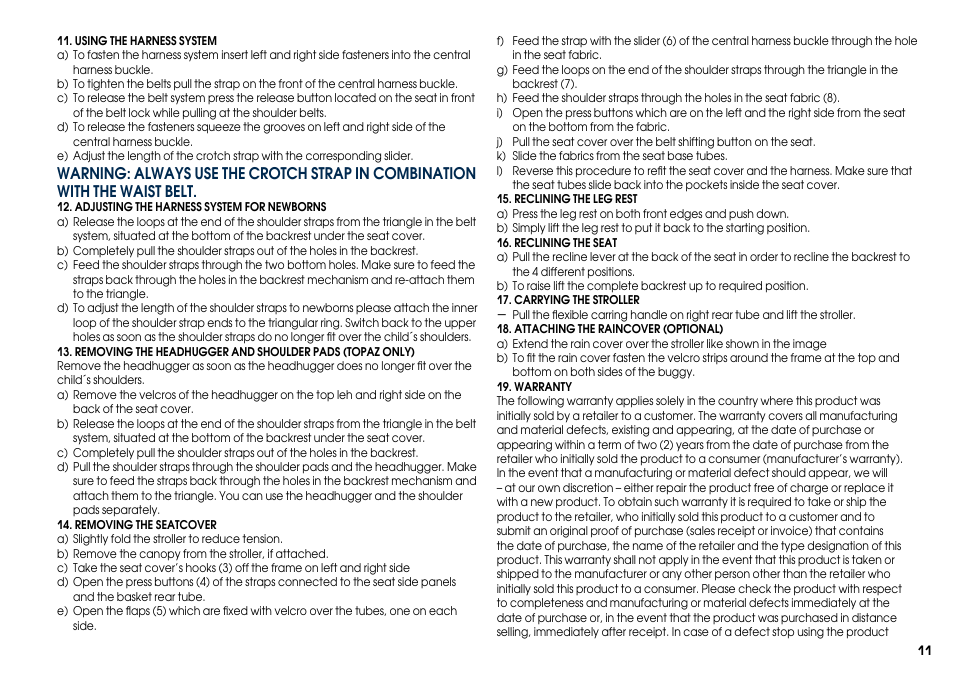 Cybex TOPAZ User Manual | Page 19 / 68