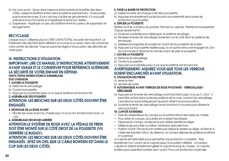 Cybex TOPAZ User Manual | Page 32 / 68