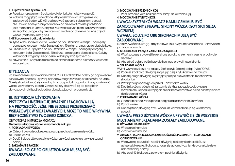 Cybex TOPAZ User Manual | Page 44 / 68