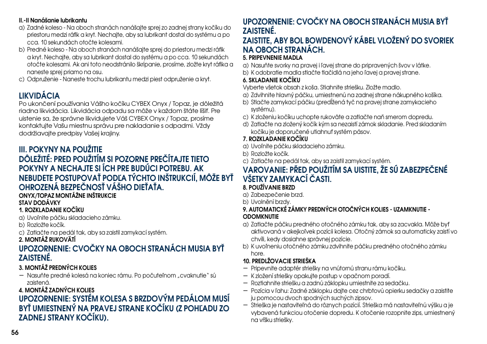 Cybex TOPAZ User Manual | Page 64 / 68