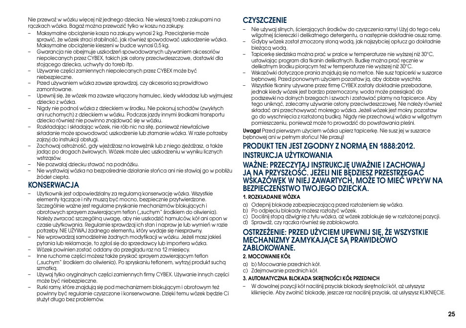 Konserwacja | Cybex CALLISTO User Manual | Page 33 / 48