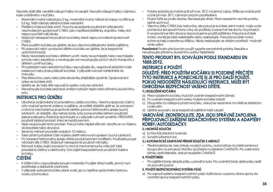 Instrukce pro údržbu, Čištění | Cybex CALLISTO User Manual | Page 43 / 48
