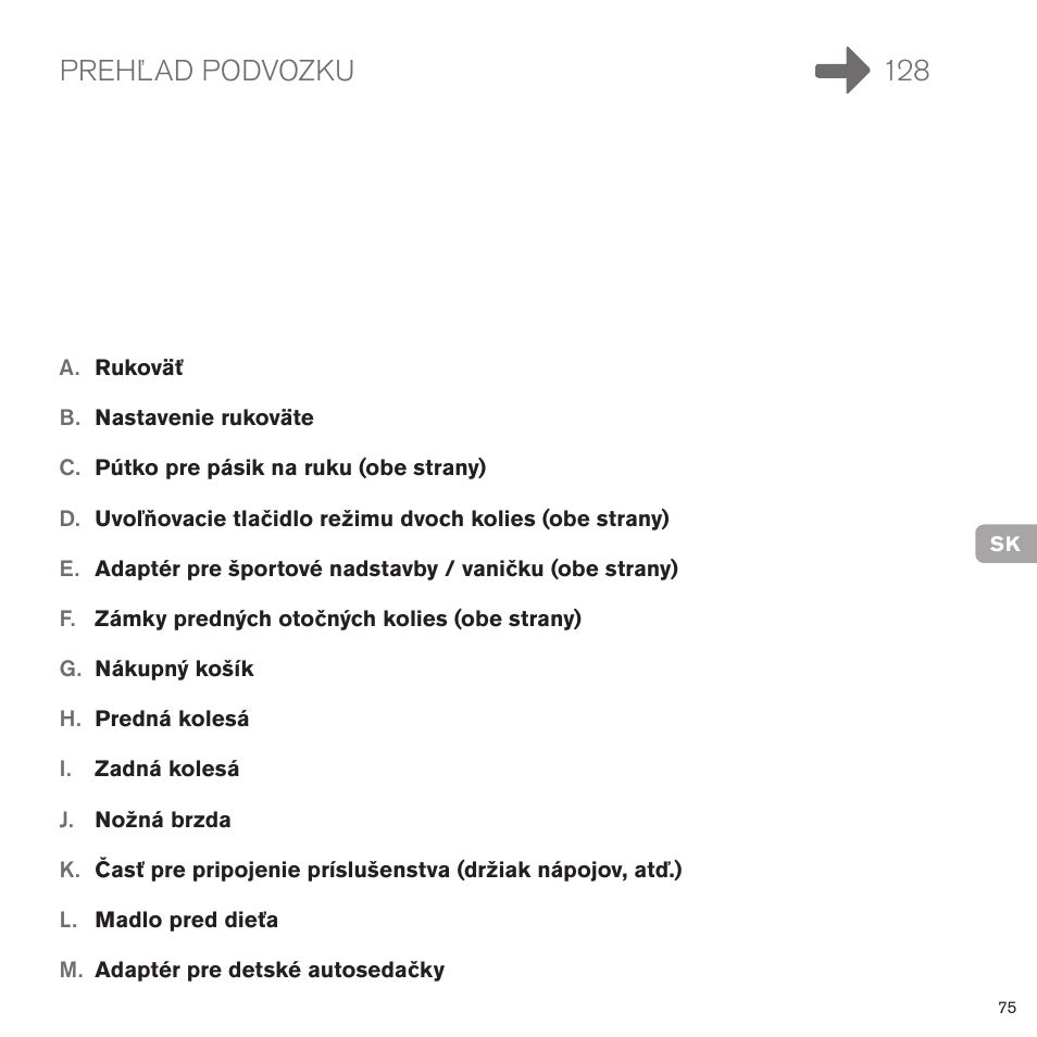 Prehľad podvozku 128 | Cybex PRIAM FRAME User Manual | Page 75 / 119