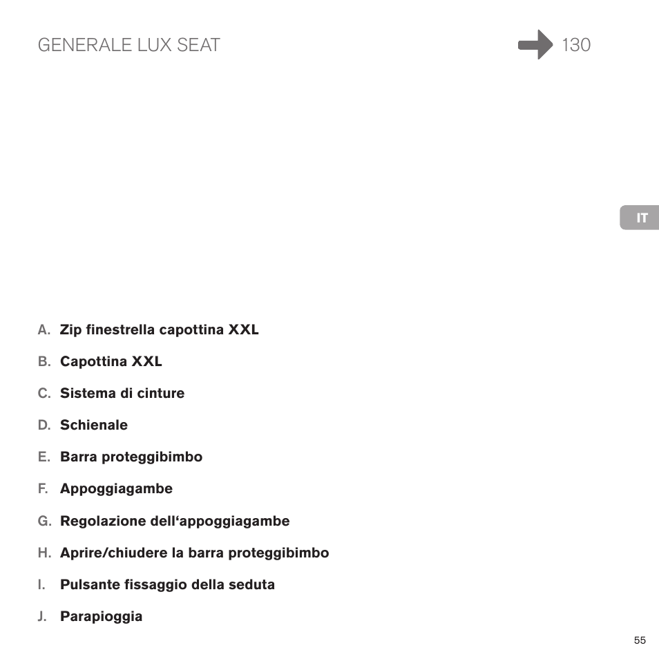 Generale lux seat 130 | Cybex PRIAM LUX SEAT User Manual | Page 56 / 119