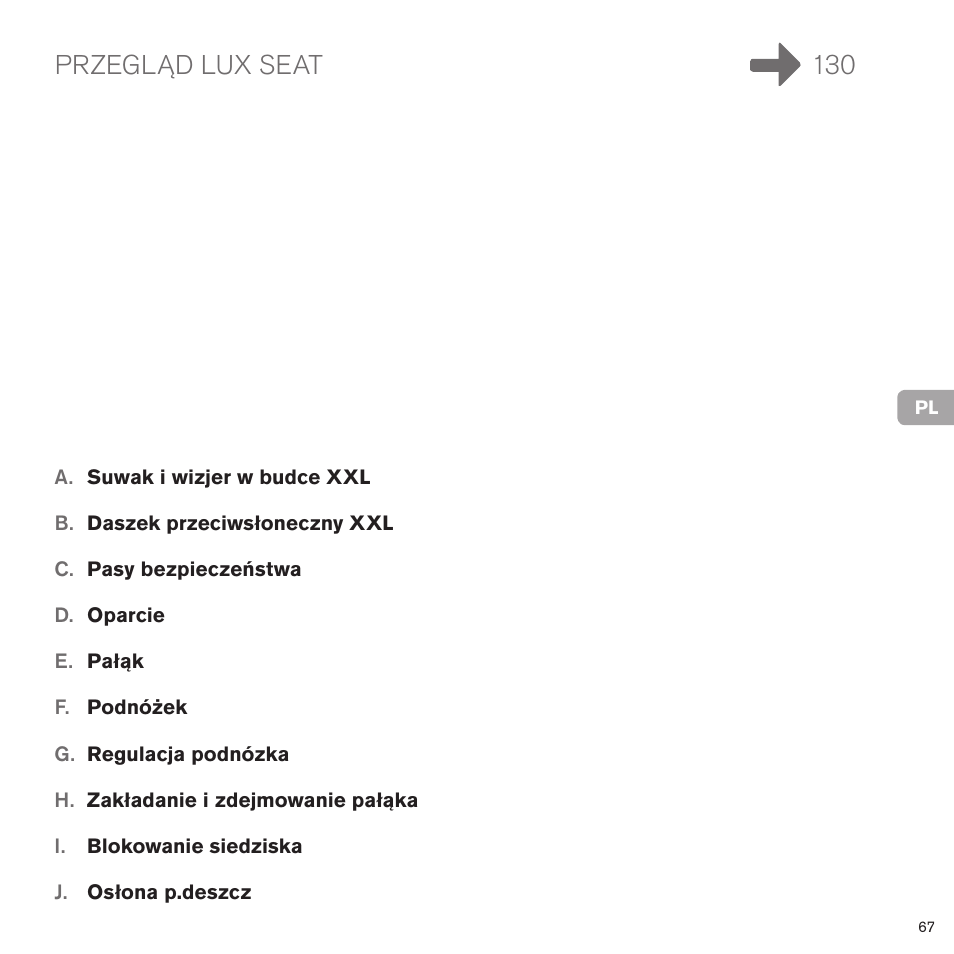 Przegląd lux seat 130 | Cybex PRIAM LUX SEAT User Manual | Page 68 / 119