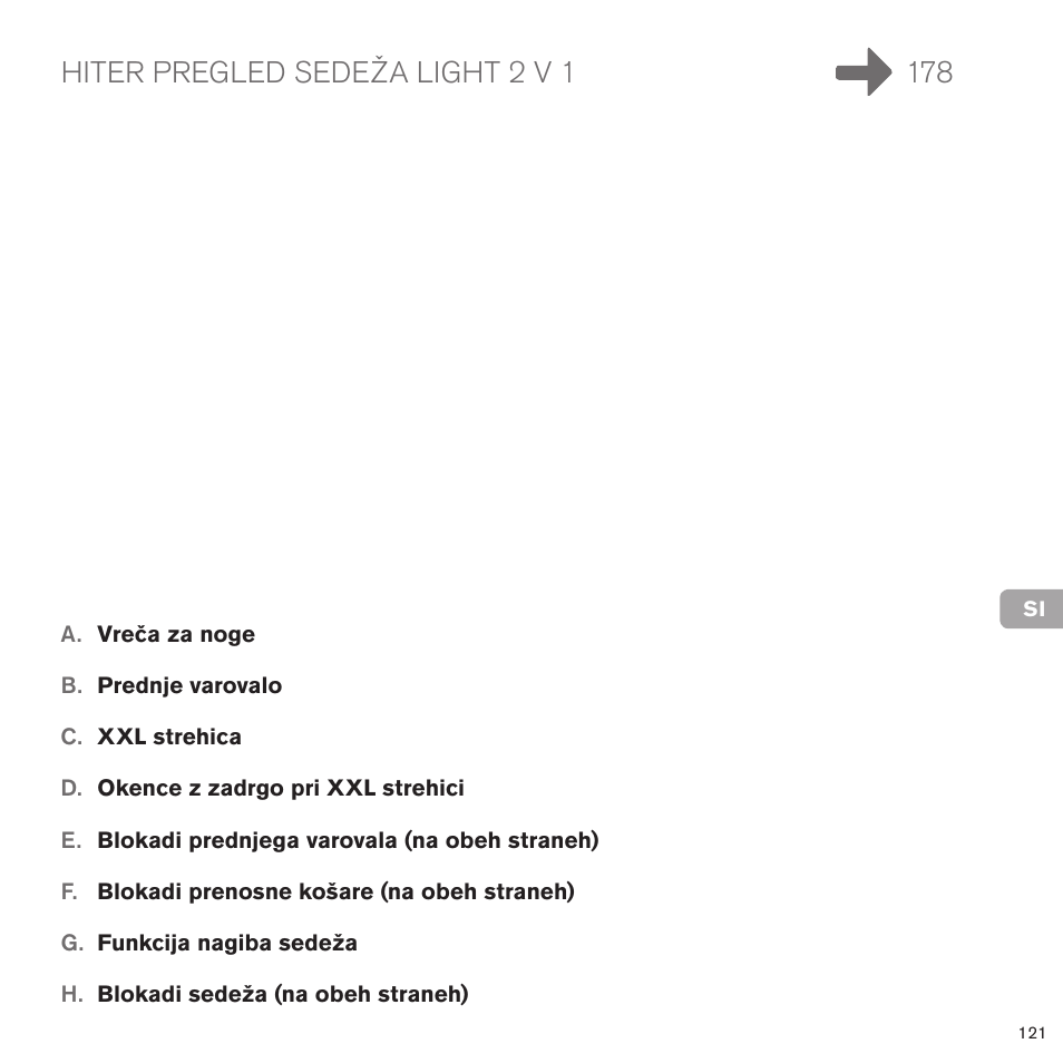 Cybex PRIAM 2-IN-1 LIGHT SEAT User Manual | Page 119 / 169