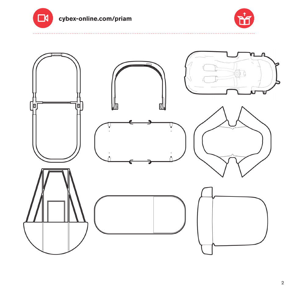 Cybex PRIAM 2-IN-1 LIGHT SEAT User Manual | Page 2 / 169