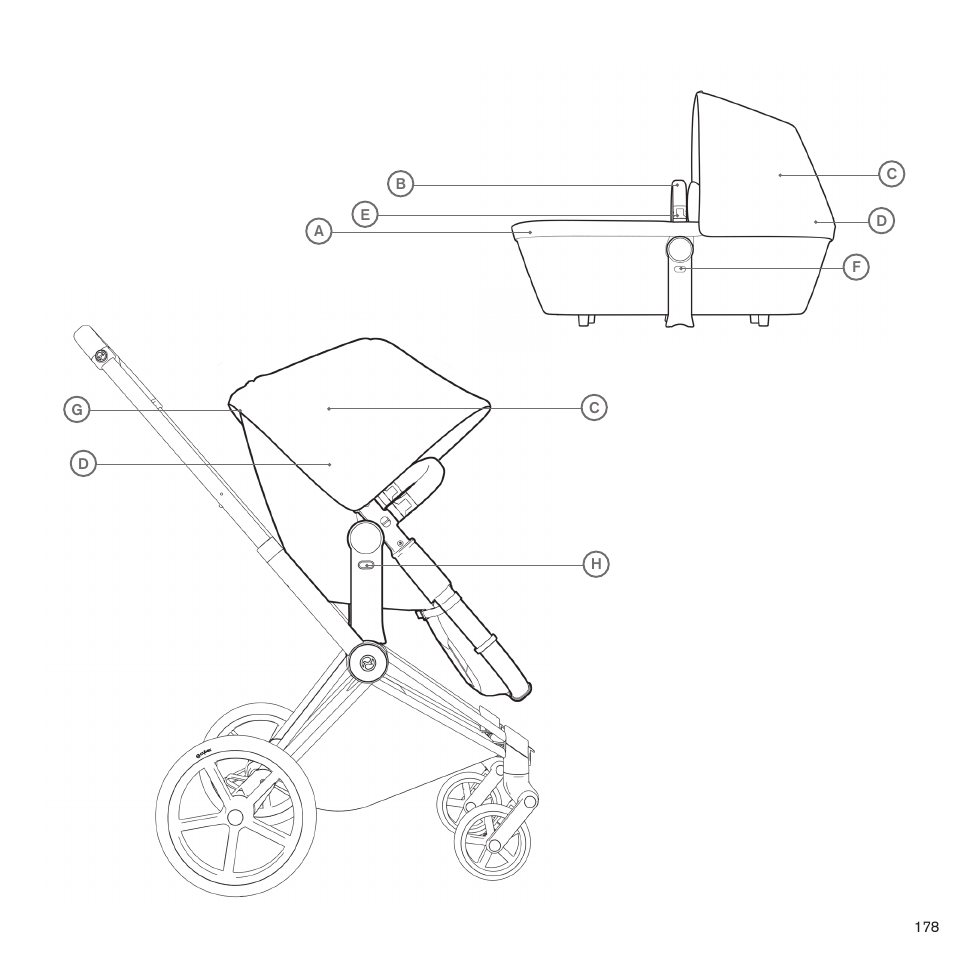 Cybex PRIAM 2-IN-1 LIGHT SEAT User Manual | Page 38 / 169