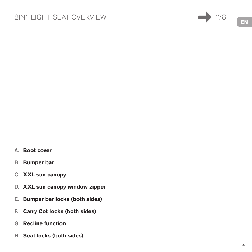 Cybex PRIAM 2-IN-1 LIGHT SEAT User Manual | Page 41 / 169
