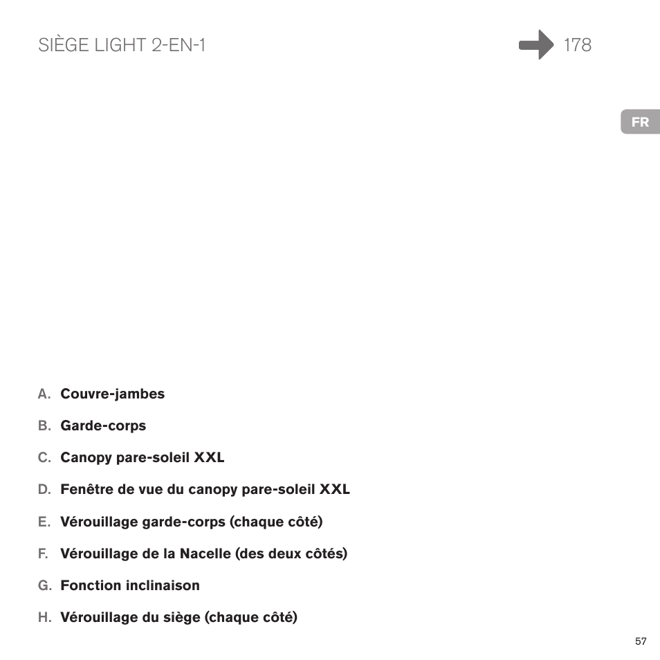 Cybex PRIAM 2-IN-1 LIGHT SEAT User Manual | Page 57 / 169