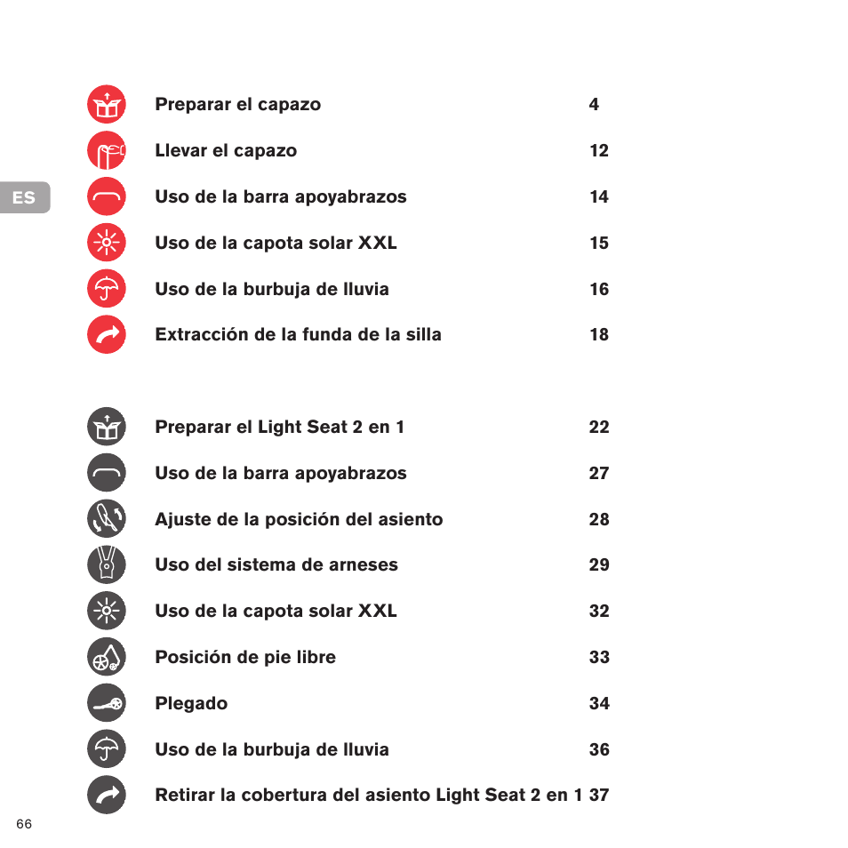 Cybex PRIAM 2-IN-1 LIGHT SEAT User Manual | Page 66 / 169
