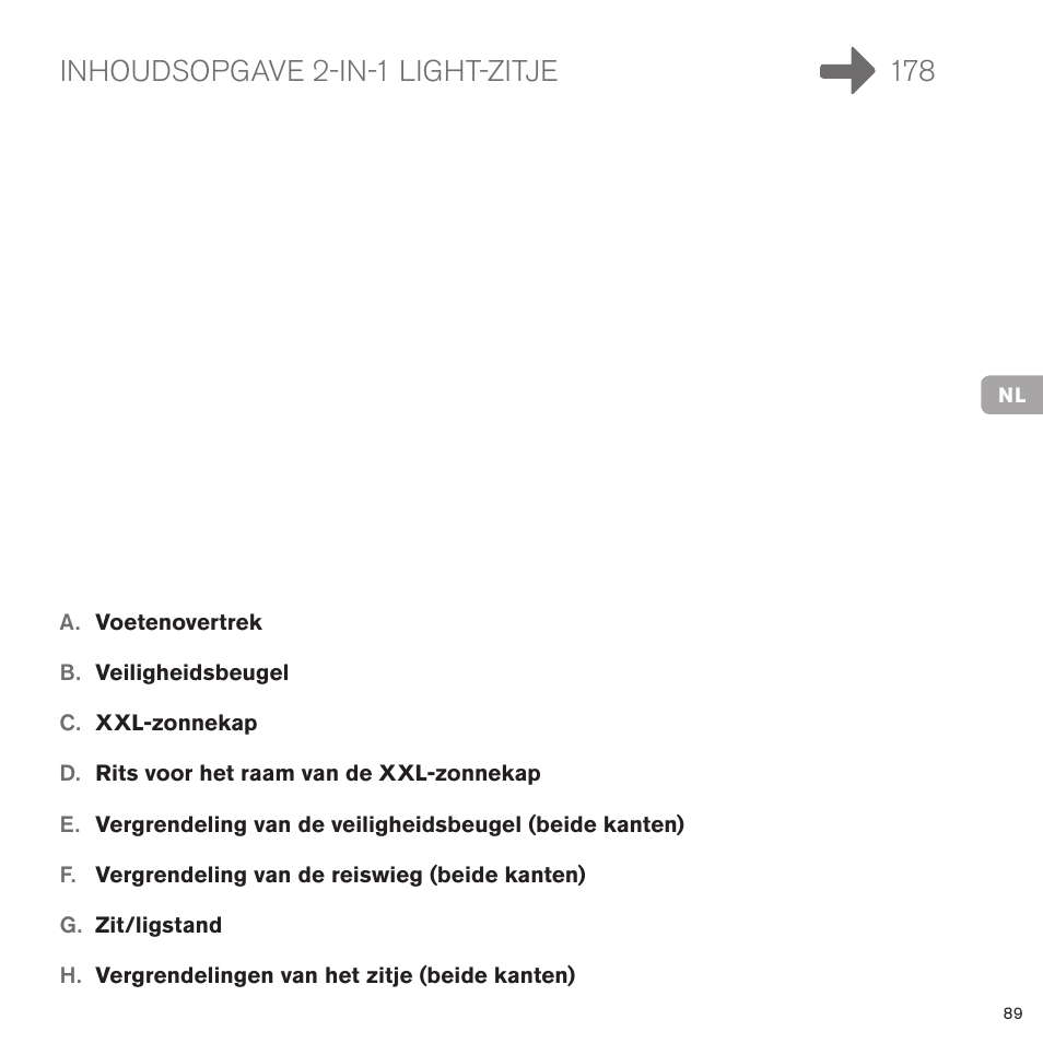 Cybex PRIAM 2-IN-1 LIGHT SEAT User Manual | Page 89 / 169