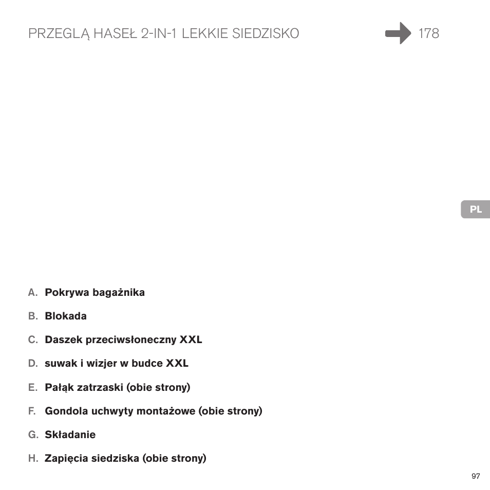 Cybex PRIAM 2-IN-1 LIGHT SEAT User Manual | Page 97 / 169