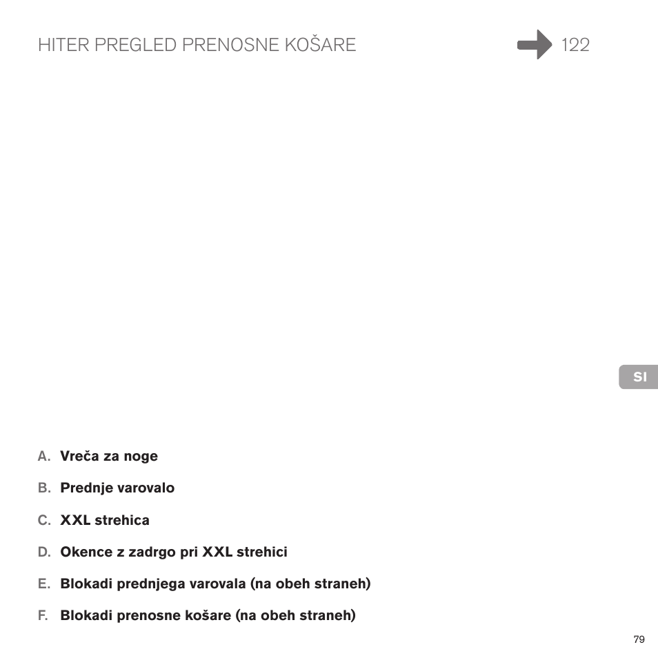 Hiter pregled prenosne košare 122 | Cybex PRIAM CARRY COT User Manual | Page 77 / 113