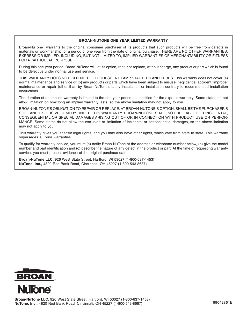 Broan 90 User Manual | Page 2 / 2
