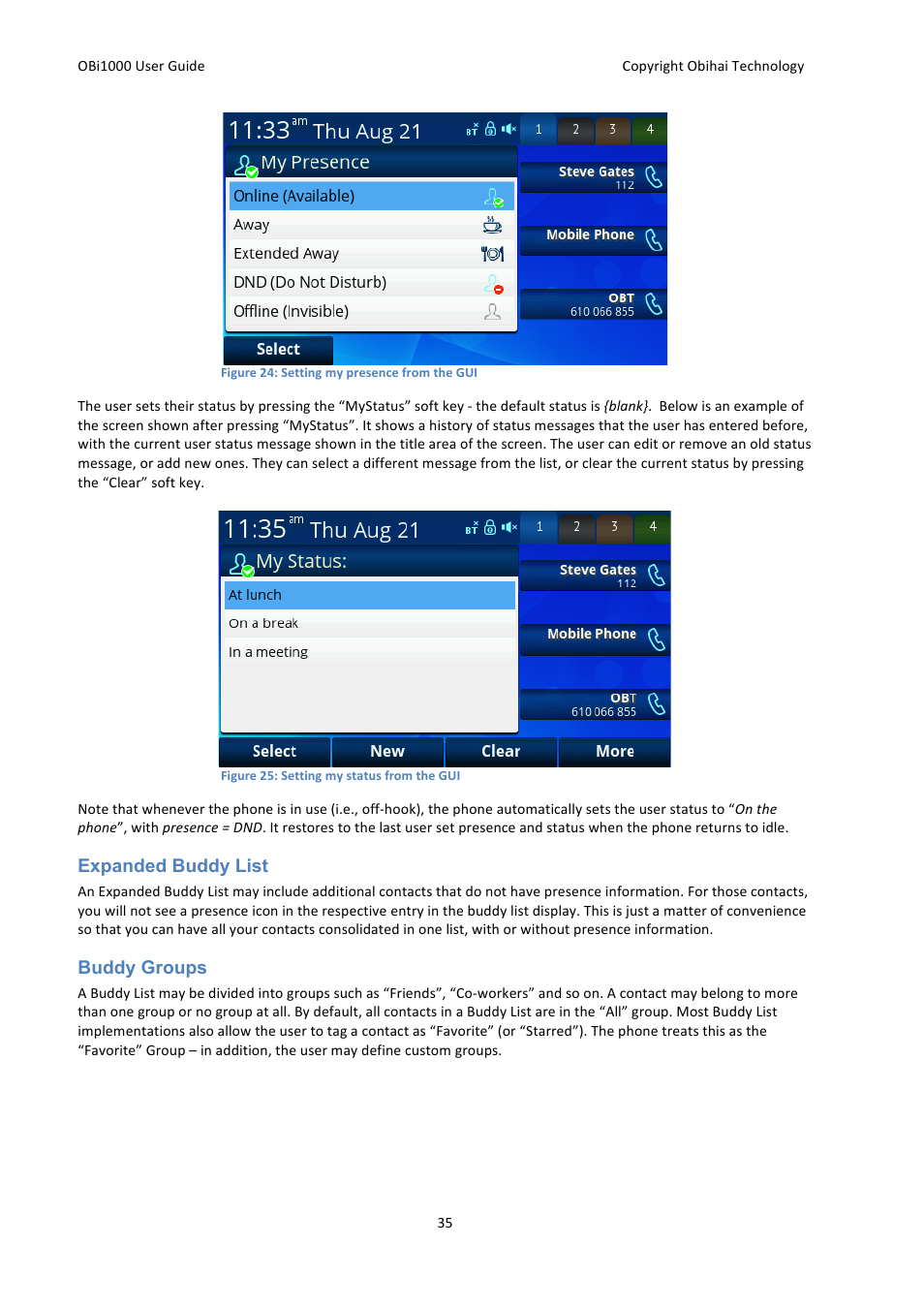 Obihai OBi1000 User Guide User Manual | Page 35 / 62