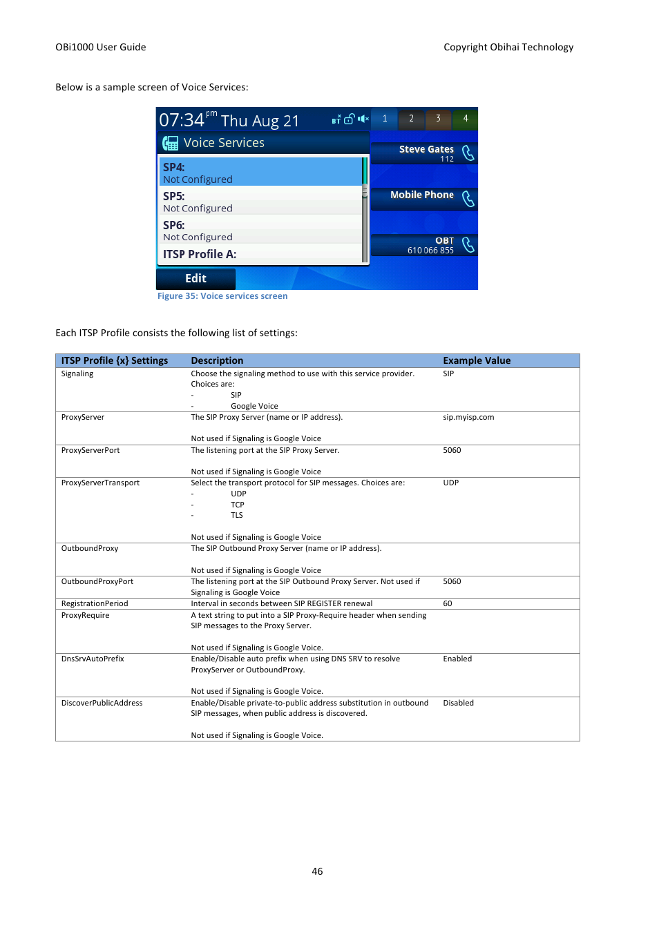 Obihai OBi1000 User Guide User Manual | Page 46 / 62