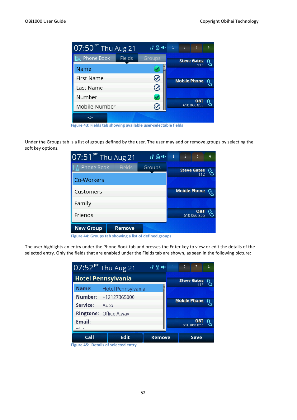 Obihai OBi1000 User Guide User Manual | Page 52 / 62