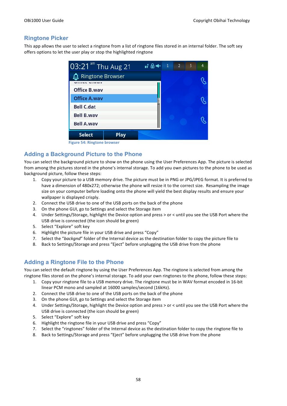 Obihai OBi1000 User Guide User Manual | Page 58 / 62