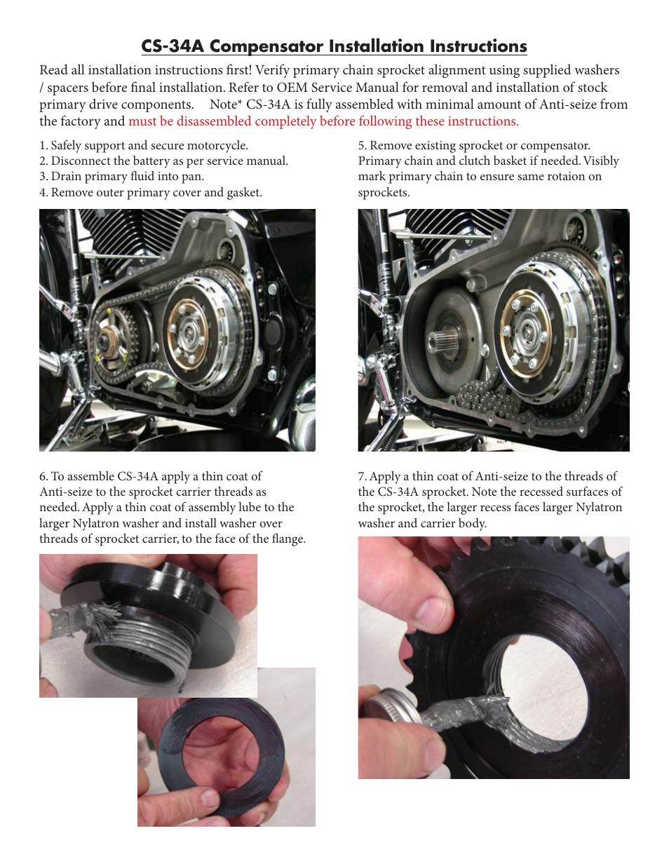 Belt Drives CS-34A User Manual | 4 pages
