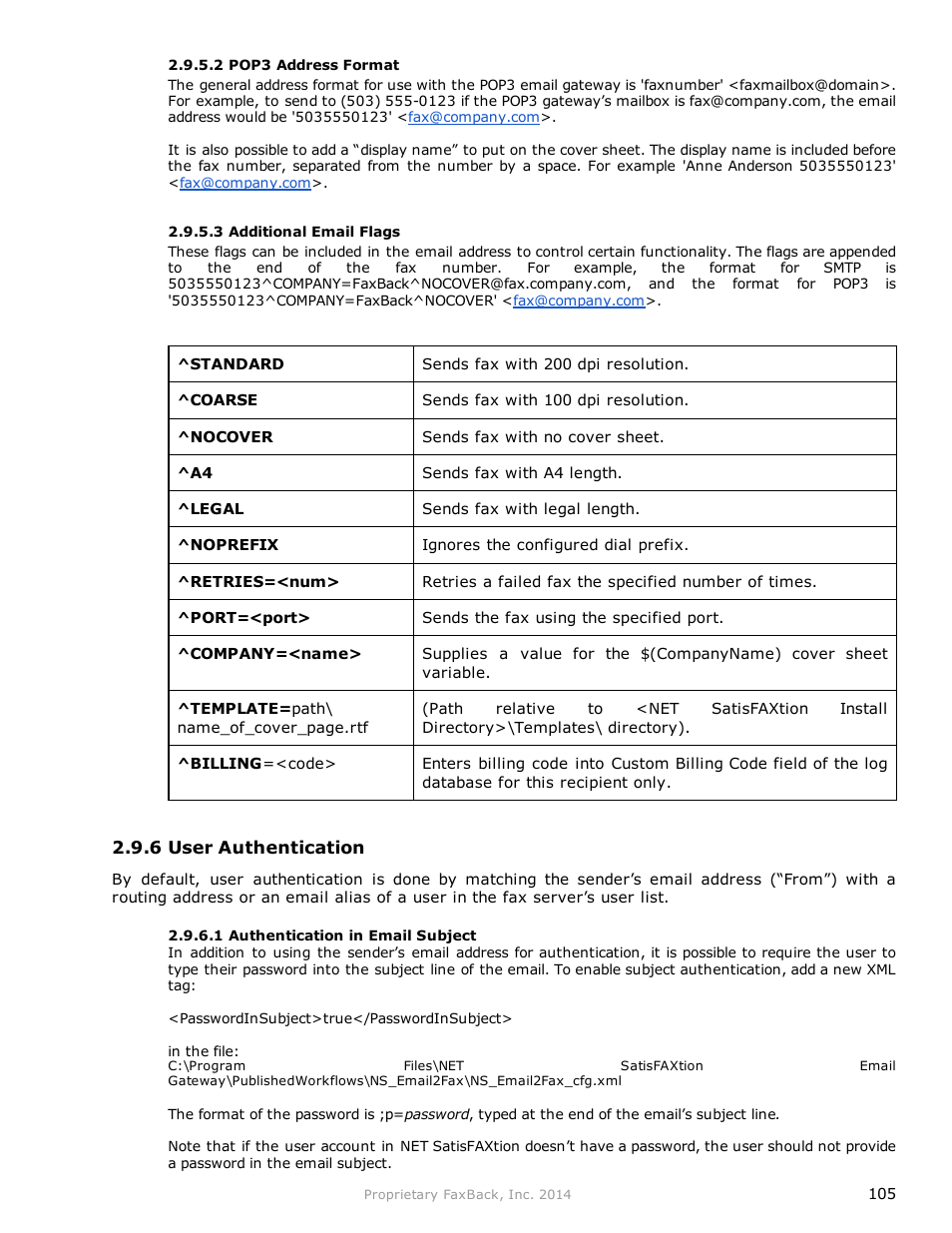 FaxBack NET SatisFAXtion 9.0 - Fax Server Manual User Manual | Page 105 / 203