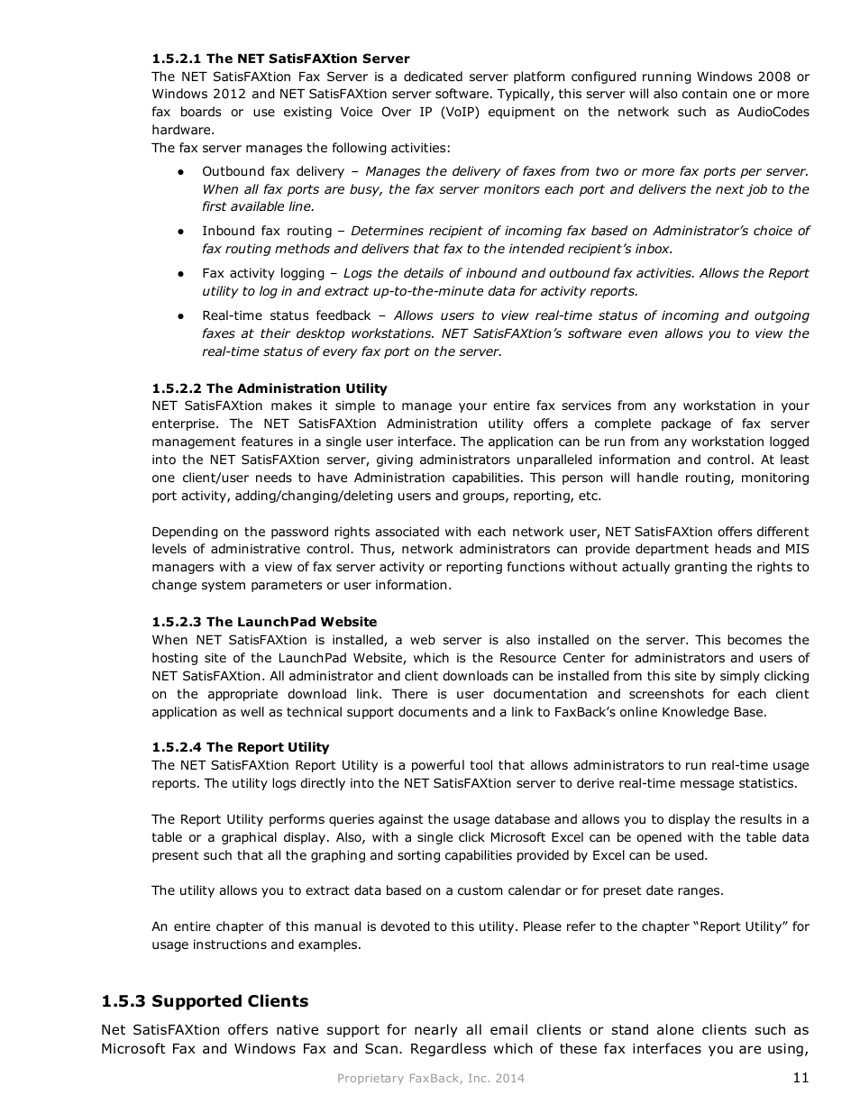 FaxBack NET SatisFAXtion 9.0 - Fax Server Manual User Manual | Page 11 / 203