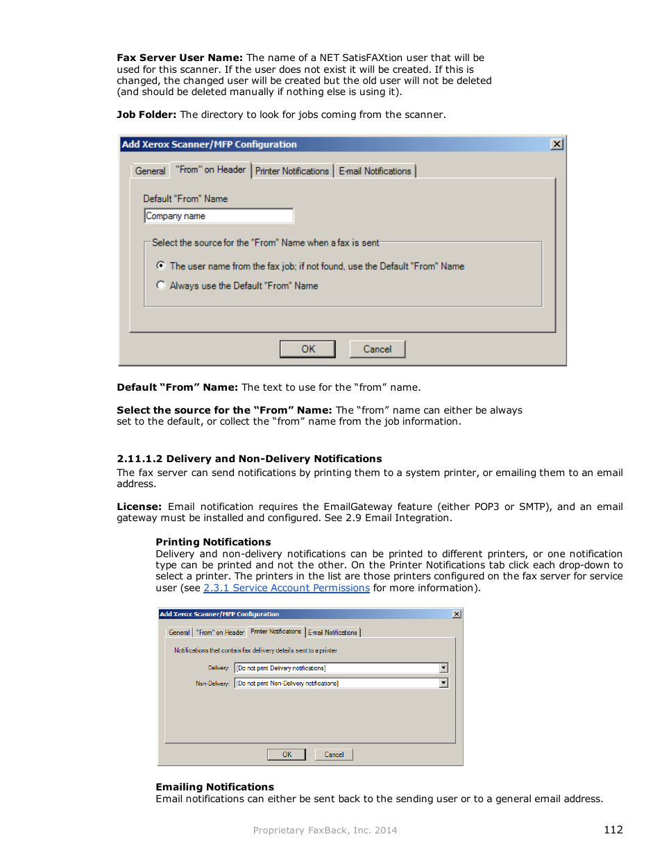 FaxBack NET SatisFAXtion 9.0 - Fax Server Manual User Manual | Page 112 / 203