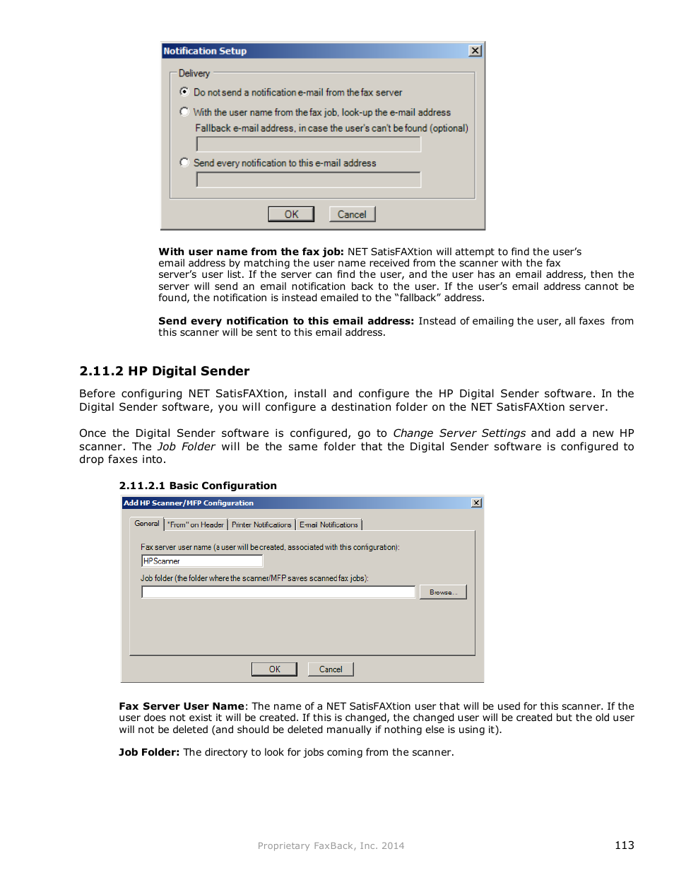 FaxBack NET SatisFAXtion 9.0 - Fax Server Manual User Manual | Page 113 / 203