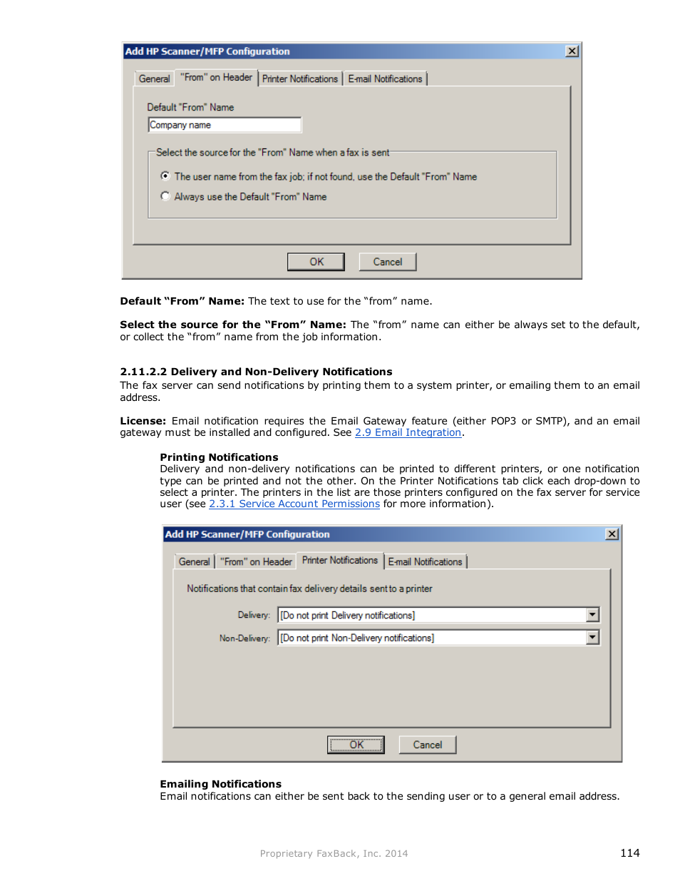 FaxBack NET SatisFAXtion 9.0 - Fax Server Manual User Manual | Page 114 / 203