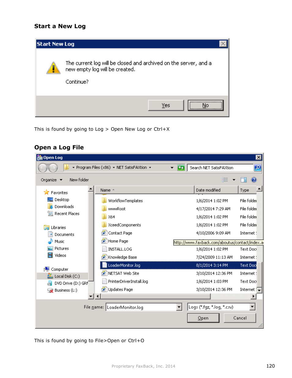 FaxBack NET SatisFAXtion 9.0 - Fax Server Manual User Manual | Page 120 / 203