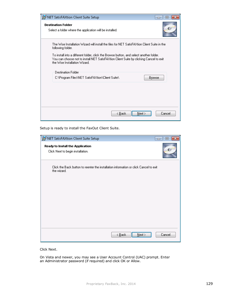 FaxBack NET SatisFAXtion 9.0 - Fax Server Manual User Manual | Page 129 / 203