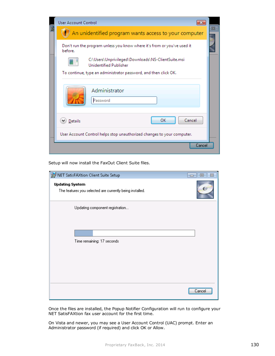 FaxBack NET SatisFAXtion 9.0 - Fax Server Manual User Manual | Page 130 / 203