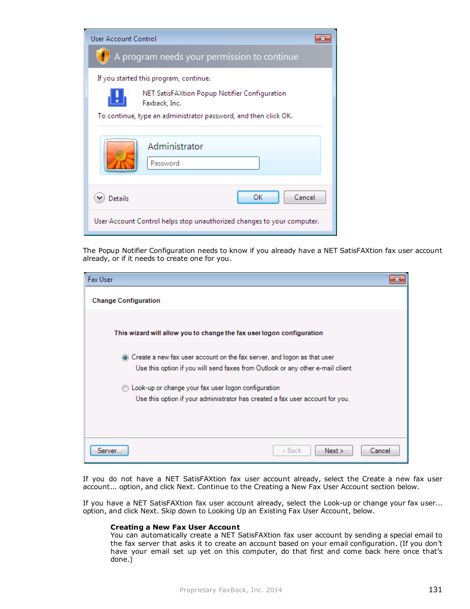 FaxBack NET SatisFAXtion 9.0 - Fax Server Manual User Manual | Page 131 / 203