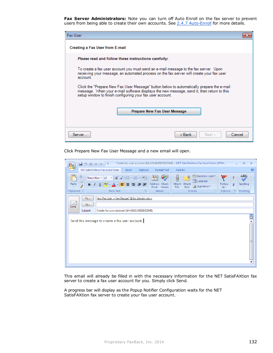 FaxBack NET SatisFAXtion 9.0 - Fax Server Manual User Manual | Page 132 / 203