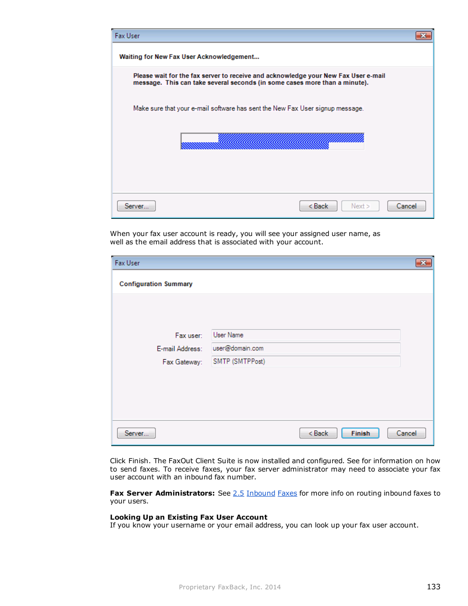 FaxBack NET SatisFAXtion 9.0 - Fax Server Manual User Manual | Page 133 / 203