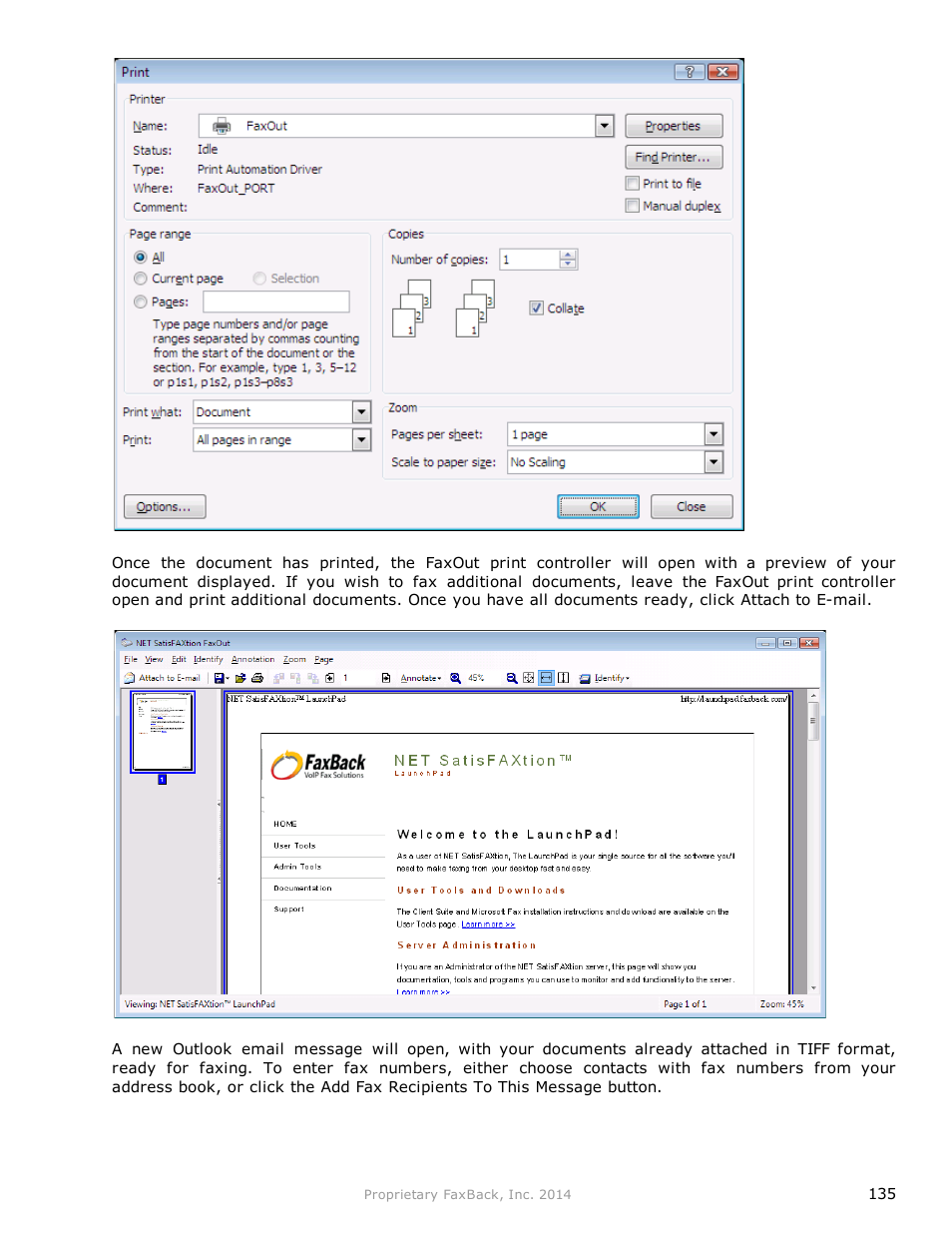FaxBack NET SatisFAXtion 9.0 - Fax Server Manual User Manual | Page 135 / 203