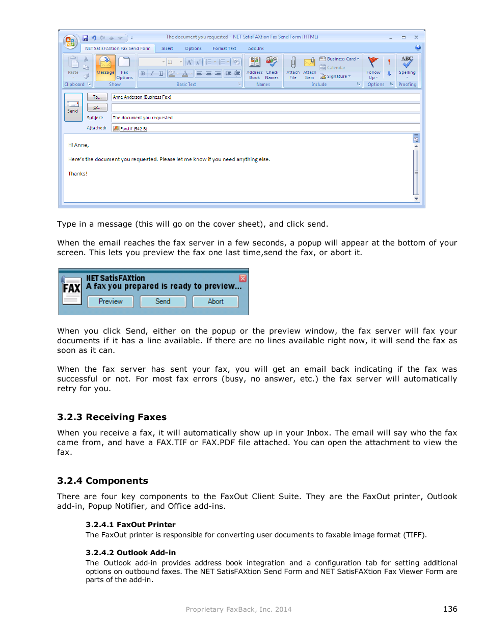 FaxBack NET SatisFAXtion 9.0 - Fax Server Manual User Manual | Page 136 / 203