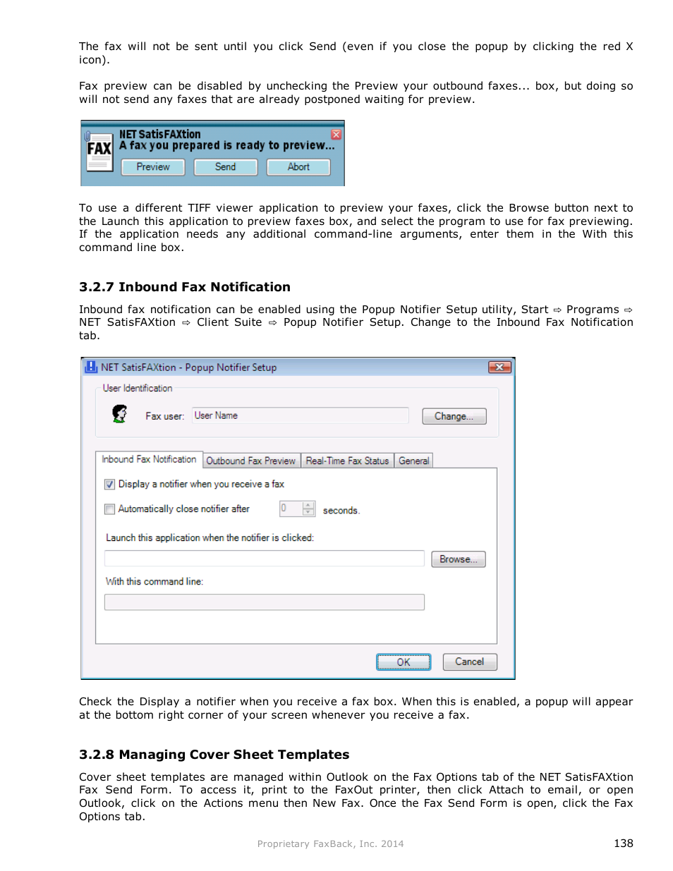 FaxBack NET SatisFAXtion 9.0 - Fax Server Manual User Manual | Page 138 / 203