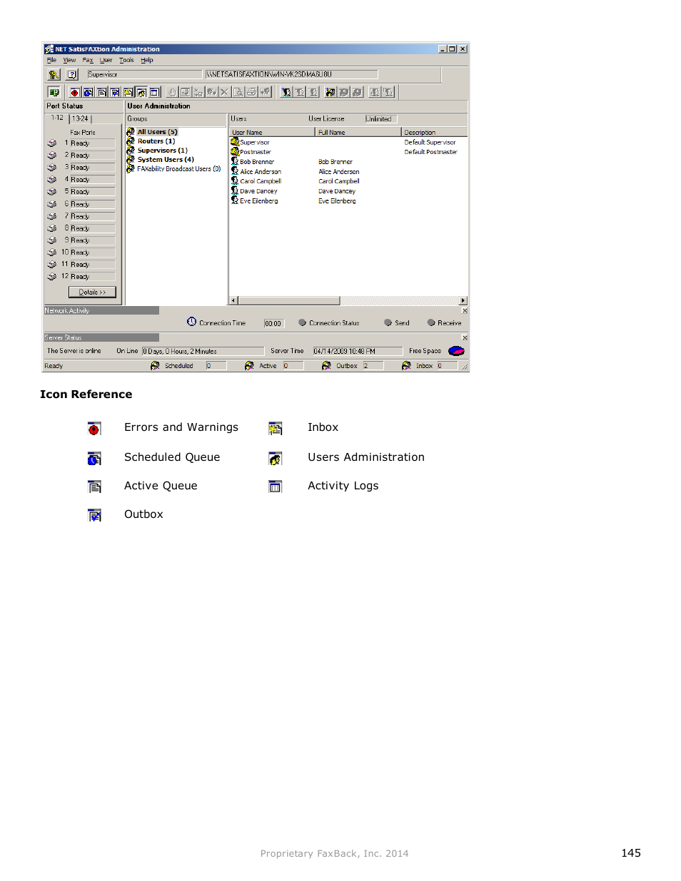 FaxBack NET SatisFAXtion 9.0 - Fax Server Manual User Manual | Page 145 / 203