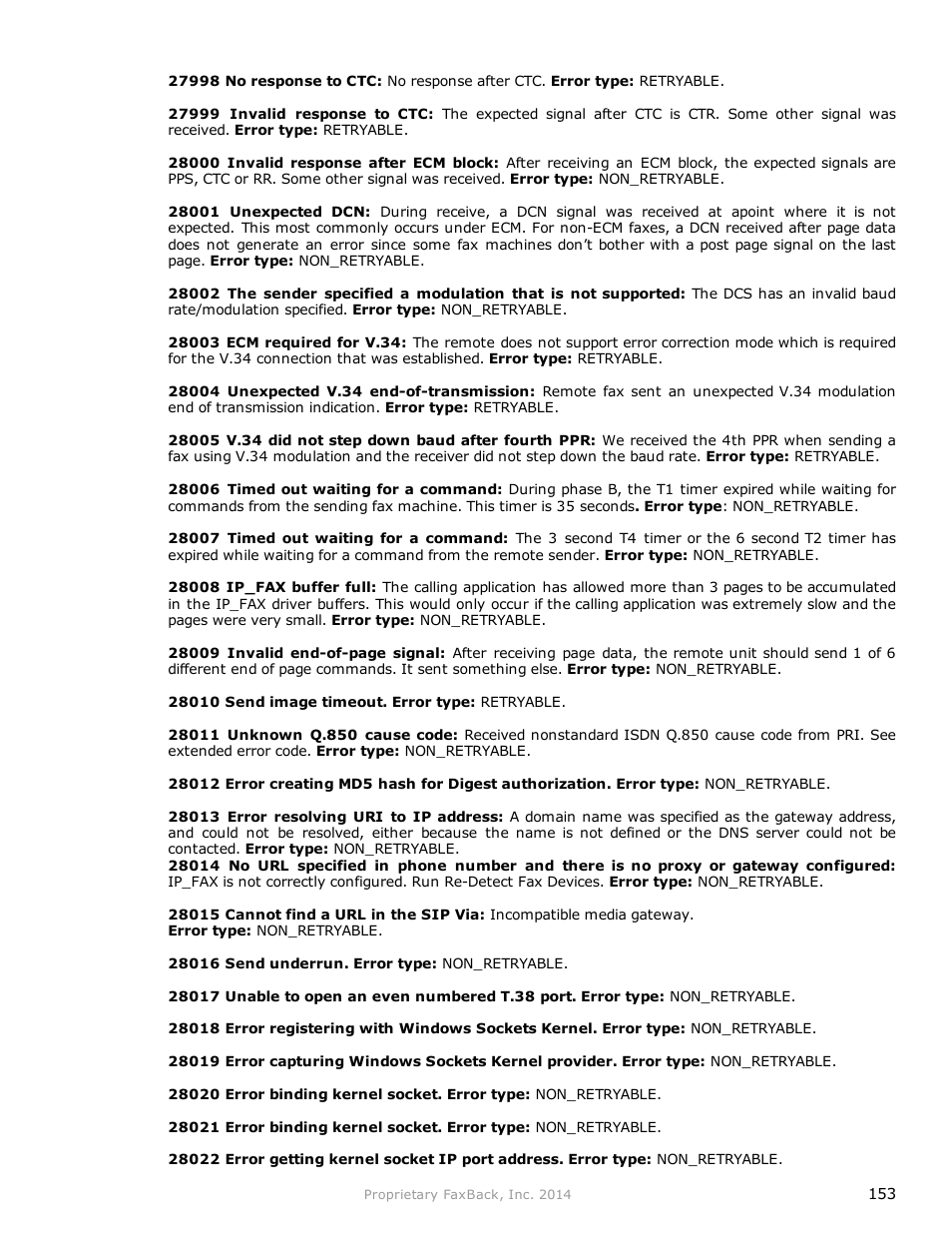 FaxBack NET SatisFAXtion 9.0 - Fax Server Manual User Manual | Page 153 / 203
