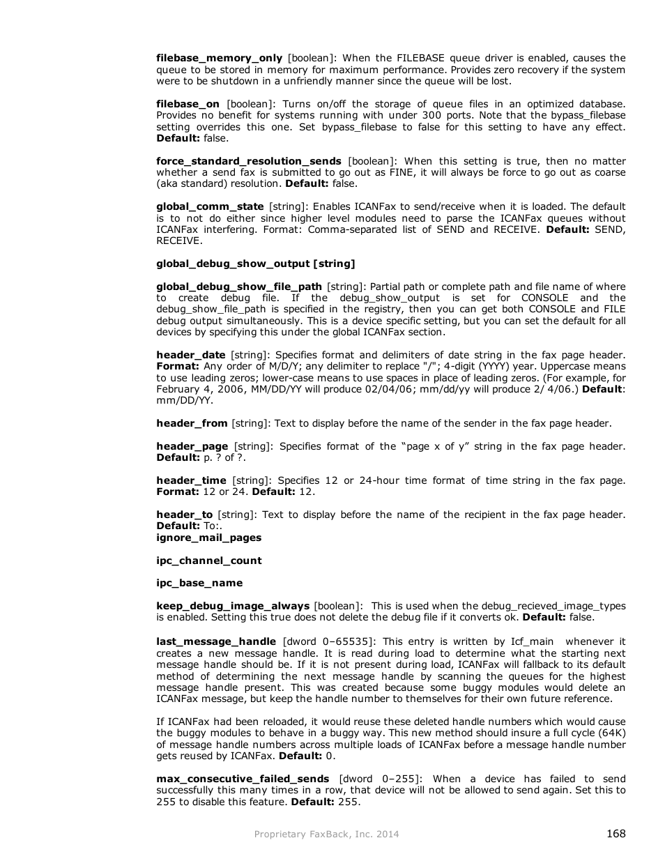 FaxBack NET SatisFAXtion 9.0 - Fax Server Manual User Manual | Page 168 / 203
